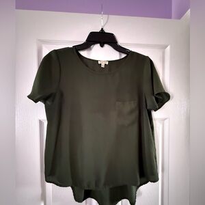 Lily White Dark Green Blouse